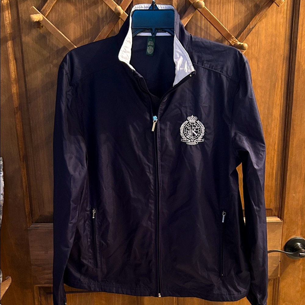 Women's Navy Jacket with Embroidered RL Crest